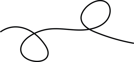 Wavy curvy squiggles line.  curved and straight trace path. Technology abstract wavy curve