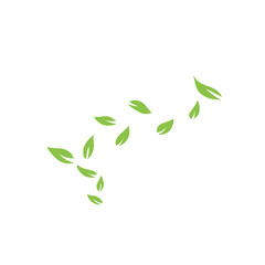 Green flying leaves