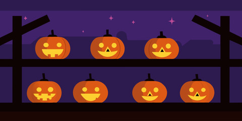 halloween background with pumpkin