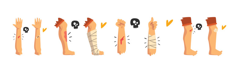 Human Body Physical Injury and Wound Vector Set