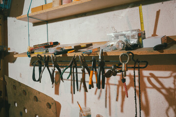 Tools in the household garage