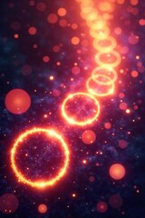 Glowing Circles Radiating Light Mystical Ethereal Nebula Background for Websites and Design Projects