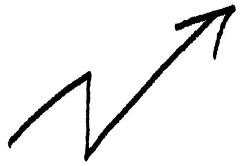 Doodle emphasis arrow vector. Design arrow icon. Arrow grunge twist zigzag line, curve wave. 