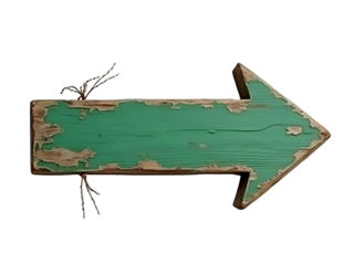 Weathered Green Wooden Arrow Sign Rustic Arrow Pointer Distressed Vintage Wood Signboard Shabby Chic Decor Element