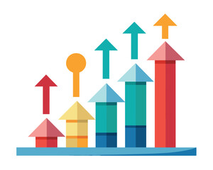 Upward Trend Growth Chart Illustrating Progress and Success