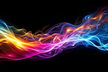 Naklejka premium Dynamic Colorful Energy Waves Background