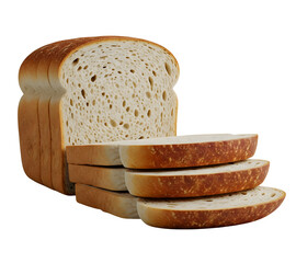 Loaf of Sliced Bread Minimalist 3D Rendering in a Soft And Smooth Renderer