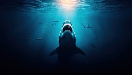 Shark Underwater Portrait