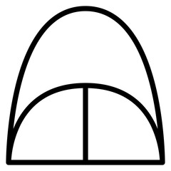 line style tarp icon for camping gear