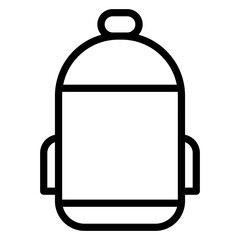 line style bag icon for camping gear