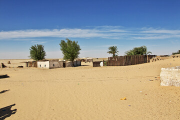 Small village in Sahara desert, Mauritania, West Africa