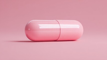 Single pink medical pill