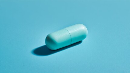 Teal colored medical pill