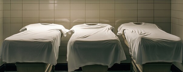 White T-shirts on Tables