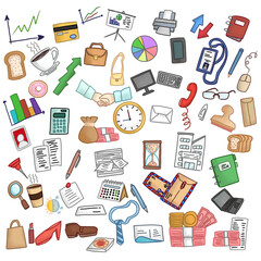 seamless pattern with school icons