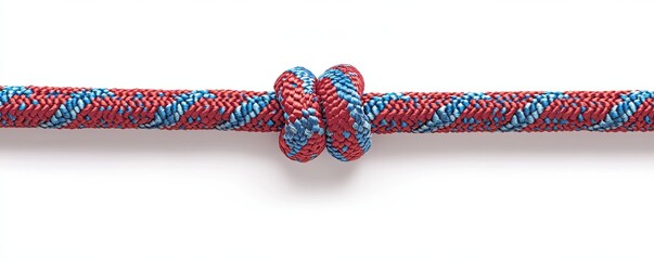 Rope Knot Detail on White Background
