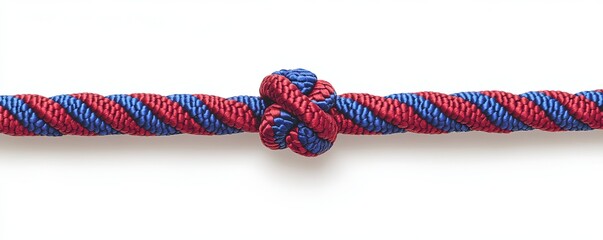 Rope with Knot Isolated on White Background