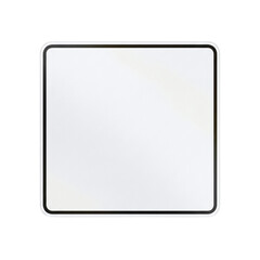 Blank white square sign for mockup