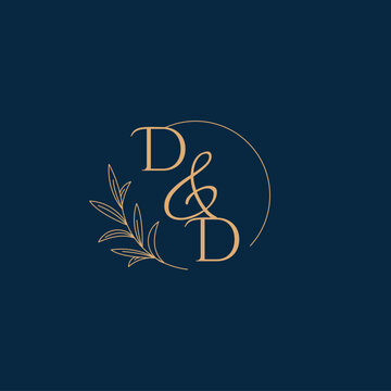 DD Initial Wedding Monogram Logo with Minimalistic Style