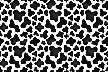 Black and White Cow Print Animal Pattern