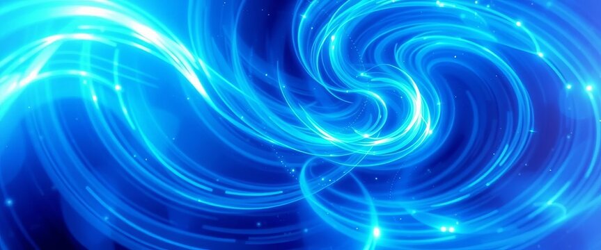 Abstract swirling blue digital nebula, futuristic tech background,  screen,  abstract art