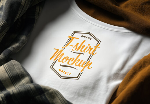Close-up On A T-shirt Logo Mockup