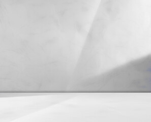 Grey wall shadow background kitchen floor white abstract studio concrete table white texture light...
