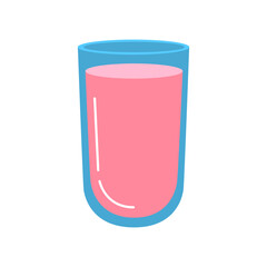 Summer  Glass of Pink Drink