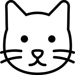 Cat icon in linear style.