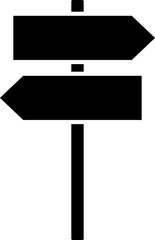Signpost icon in flat style.