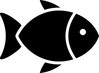 Fish icon in flat style.