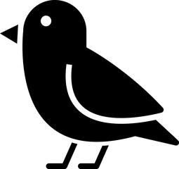 Bird icon in flat style.