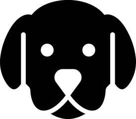 Dog icon in flat style.