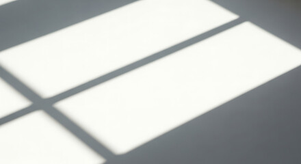 Light and Shadow Play Abstract Window Pane Shadows on Wall
