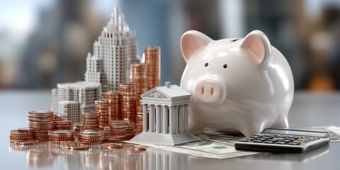 Graphic concept about saving money