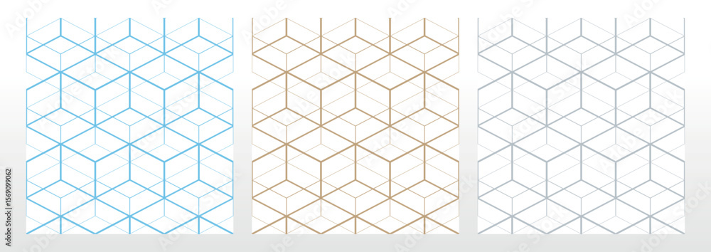 Poster Set of abstract geometric patterns. Seamless vector backgrounds. Colored ornaments Graphic modern patterns Simple lattice graphic design