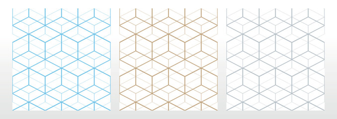 Set of abstract geometric patterns. Seamless vector backgrounds. Colored ornaments Graphic modern patterns Simple lattice graphic design