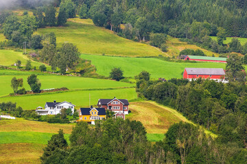 Norway mountain village landscape