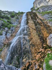 waterfall in the mountains