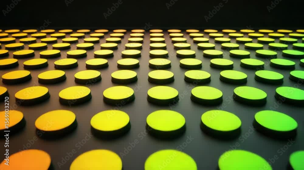 Poster colorful circular patterns create a vibrant abstract design.