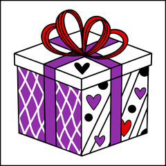 A black gift box with a ribbon tied around it