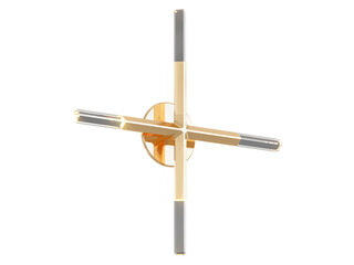 JAX sconce 04-001 , Brass -Black-Silver / Clear crystal , Elegant Lighting Fixture Against black bachground 