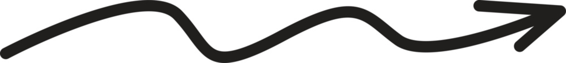 Arrow vector icon set in thin line style.