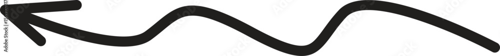 Poster arrow vector icon set in thin line style.