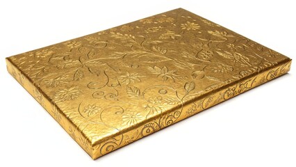 Fototapeta premium Rich Gold Foil Surface Signifying Luxury and Handcrafted Appeal