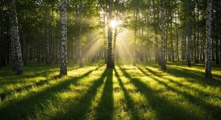 Fototapeta premium Misty Forest Trail on a Rainy Day