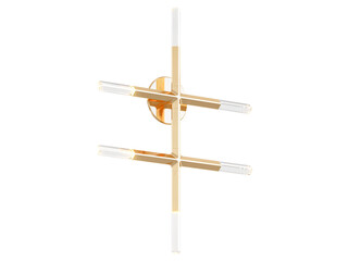 JAX sconce 06-001 , Brass -Black-Silver / Clear crystal , Elegant Lighting Fixture Against white bachground 