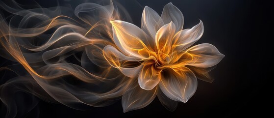 Abstract luminous flower bloom