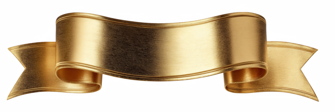 Golden Ribbon Banner