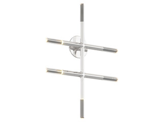 JAX sconce 06-001 , Brass -Black-Silver / Clear crystal , Elegant Lighting Fixture Against black bachground 